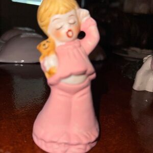 Vintage Pink Ceramic Figurine